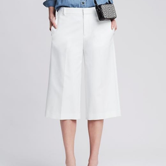 white gaucho pants